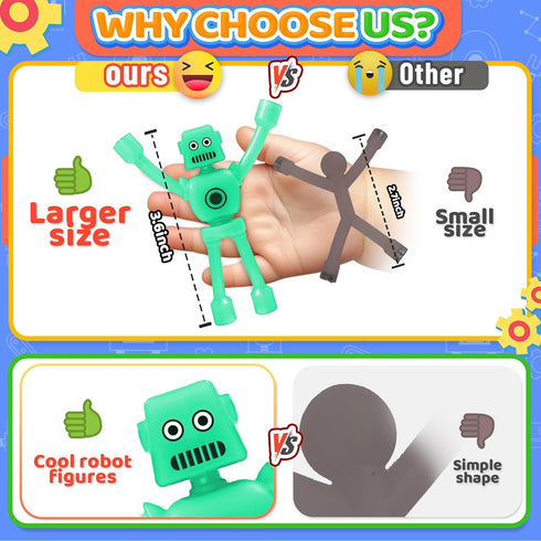 5PC 3 4 5 6 Magnetic Robot Men Travel Toys for Kids Toddlers Boys Fidget Toys Airplane Road Trip Car Travel Activities