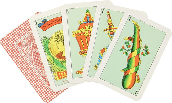 Don Clemente Traditional Playing Cards in hard Case. Spanish deck