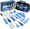 32-Piece Kids Real Tool Set, Blue Kids Size with 12 Storage Bag,