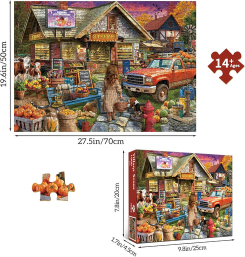 1000 1000 1000-Countryside HUADADA Puzzles for Adults Pieces,Challenging Game Toys, Puzzles Pieces,Impossible Puzzle