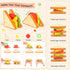 Playset, 31 Sets 3+ Wooden Toy Picnic Pcs Wooden Play Food Sandwich Stacking Toys for Kids Pretend Play Cutting Food