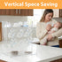 Heyrelda Countertop 10.3 6.3 10.6 Baby Bottle Drying Rack Space Saving Acrylic Vertical Bottle Dryer Rack with Drip
