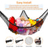Stuffed Animal Hammock, Jumbo Toy Storage Net 83" Wall Sling, Extra Large Kids Mesh Toy Net Organizer (Black)