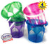 6.5" Set 4 Pack Matty's Toy Stop Beach Gear Opaque Plastic Sand Buckets (Pails) Blue, Pink, Green & Purple Party Bundle