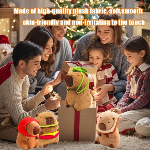 WAKSUN Backpack, Capybara Plush with Turtle Cute Capybara Stuffed Animal Plush Toy Birthday Decorations for Girls