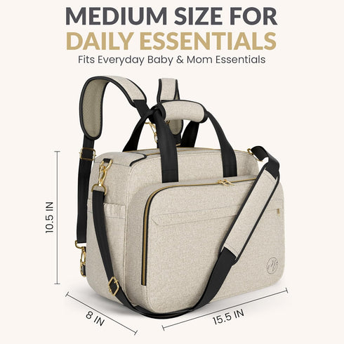 4 1 Backpack, Mellories in Convertible Diaper Bag Tote for Baby Boys and Girls - Converts into Diaper Baby Tote