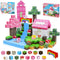 Goody King Magnetic Blocks | 100PCS Magnet Building Cube Game for Kids Age 3-10, Pink Castle Magnet World Set, STEM