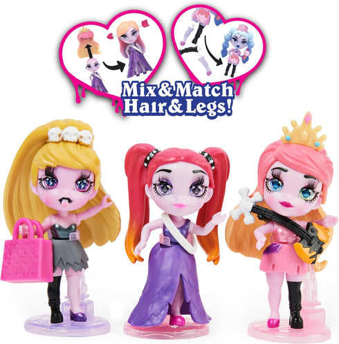 Surprise Collectible Zombie Figure, Doll Accessories & Coffin, 3.5-inch, Kids Toys for Girls