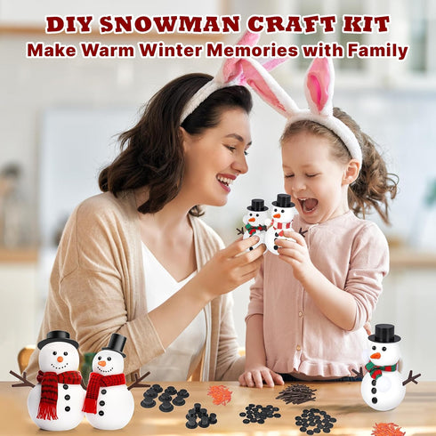 300 30 180 30 60 Outivity Pcs Snowman Crafts DIY Kits for Winter Kids, Classroom & Group Craft Supplies, Includes Mini