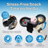 TinyTrends 4-in-1 360 Make Strolls Easier Stroller Snack Tray with Phone Holder, Cup Holder & Dual Compartments