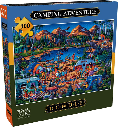 Buffalo Games Dowdle Camping Adventure, 300 Piece Jigsaw Puzzle for Adults, Perfect for Game Nights, 21.25 x 15.00