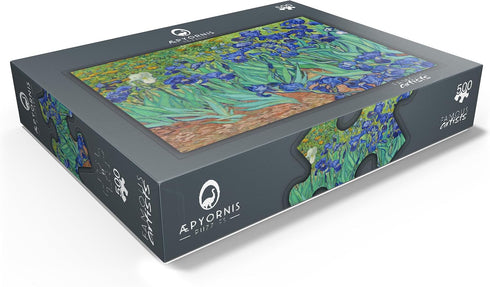 MyPuzzle Irises 1889 by Vincent Van Gogh - Premium 500 Piece Jigsaw Puzzle for Adults