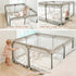 47x47inch ZEEBABA Baby Playpen with Mat, Playpen for Babies and Toddlers, Small Baby Play Pens, Play Yard for Infants