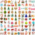 2023 Christmas Stickers, 100Pcs Vinyl Waterproof Holiday Party Stickers for Computer, Luggage, Stationery, Greeting