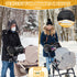 Cozy Orzbow Faux Sheepskin Gloves for Stroller with Phone Pockets, Winter Extra Thick Mittens for Baby Stroller