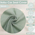 NEMTMCUA 2 Pcs Baby Car Seat Cover, Breathable Cotton Baby Carrier Cover, Newborn Essentials Must Haves, Baby