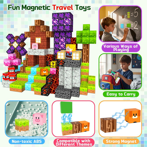 OUGUI 150 3 4 5 6 7 8 9 10 11 12 PCS Magnetic Blocks Building Block Kids - Magnet Cubes Boy Girl Constructions Toys