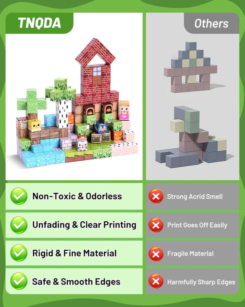 TNQDA 150PCS Set,STEM 3+, Magnetic Blocks, Magnetic Building Blocks, Magnetic Blocks Toys for Kids, Blocks Magnet