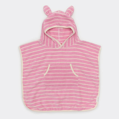 Kids Character Hooded Towel | Cotton Candy Stripe