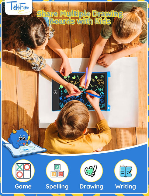 TEKFUN 10in 2 Pack LCD Writing Tablet, Doodle Drawing Board for Kids, Educational Birthday Gift