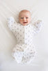 SwaddleDesigns Transitional Swaddle Sack with Arms Up, Half-Length Sleeves & Mitten Cuffs, Small, 0-3 months
