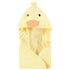 Hudson Baby Unisex Baby Cotton Animal Face Hooded Towel, Yellow Duck, One Size