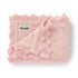 mimixiong Cotton Baby Blanket - Knitted Crochet Receiving Crib Swaddling Blankets for Newborn, Pastel Pink