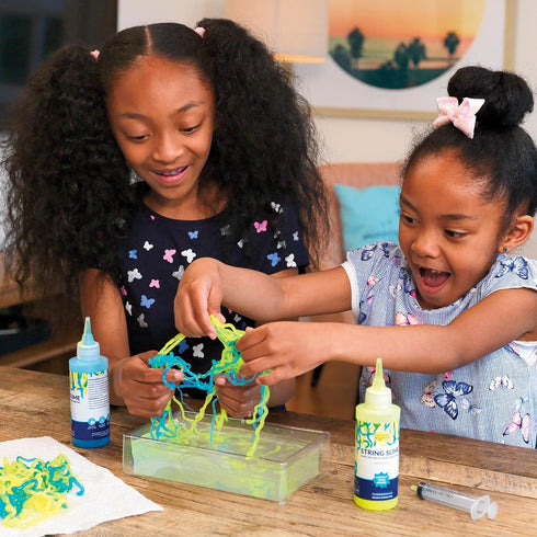 Steve Spangler Science String Slime Starter Kit, Blue and Yellow (3.4 oz. each) DIY Slime Kit