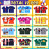 Jiuguva 12 Pcs Kids Community Helper Dress Up Clothes - Pretend Play Costume Set