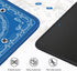 Gedgan 32.4x32.4 Inch Mahjong Mat - Elegant Blue with Lace Trim | Non-Slip Rubber Gaming Mat & Noise Reducer |