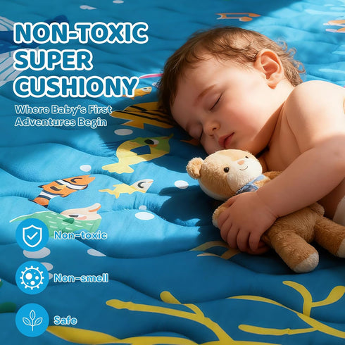 71'' 59'' RONGFA Baby Play Mat for Floor, x Thicken Foam Soft Padded Mat for Baby, Playpen Mat for Toddlers Infant