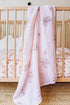 Malabar Baby Swaddle Blanket Wrap - Soft Organic Cotton Muslin, 47 X 47 inch, Pink Castle
