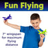 Creativity for Kids Stunt Squadron Glow-in-The-Dark Foam Fliers - Create 3 Foam Airplane Toys, STEM Kits for Ages 5-8+