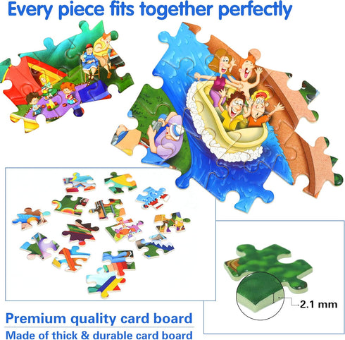 Becko US 500 Piece Jigsaw Puzzles for Adults and Kids, Theme Park Fun for All Ages