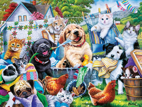 MasterPieces 300 Piece EZ Grip Jigsaw Puzzle - Washing Time - 18"x24"
