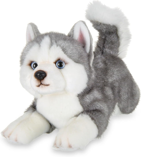 Bearington Explore 13-Inch Baby Dog Plush, Huggable Stuffed Animal Puppy, Adorable and