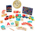 Set 84 Battat Education Wooden Alphabet Train ABC Letter Train Toy with Pieces for Toddlers Educational Color & Shape