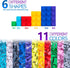 Building Bricks 1000 Pieces Bulk Toys, Kids Building Blocks Compatible with All Major Brands, Accessories with Wheels