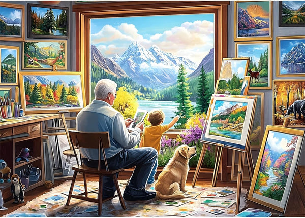 WSCXSC Puzzles for Adults 1000 Pieces,Jigsaw Puzzles 1000 Pieces Painting Room Puzzle for