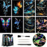 Glow in The Dark Scratch Art Rainbow Painting Paper 8 Sheet with Pen, Engraving Landscape Scratchboard (A4) for Kids