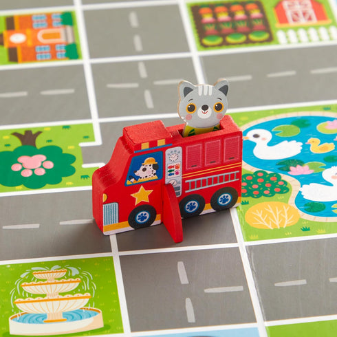 Mudpuppy Fire Engine Rescue - Cooperative Preschool Board Game for Children Ages 4 and Up