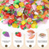Yonseng 200pcs 10 Mini Fruit Decor Resin Tiny Fruits for Crafts Dollhouse Miniatures Mini Resin Things for Fairy Garden
