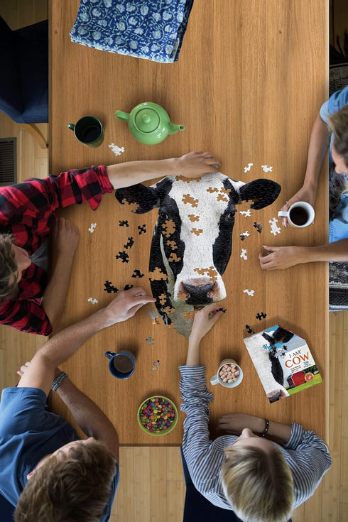Madd Capp Puzzles - I AM Cow - 300 Pieces Animal Shaped Jigsaw Puzzle
