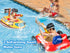 Summer 3-8 Big Inflatable Fire Truck Pool Floats for Kids with Built-in Squirt Gun, Inflatable Toddler Pool Toys