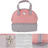 Portable Breast Milk Storage Bag Insulated Milk Bottle Organizer with Cooler Gray Pink for Nursing Moms Travel