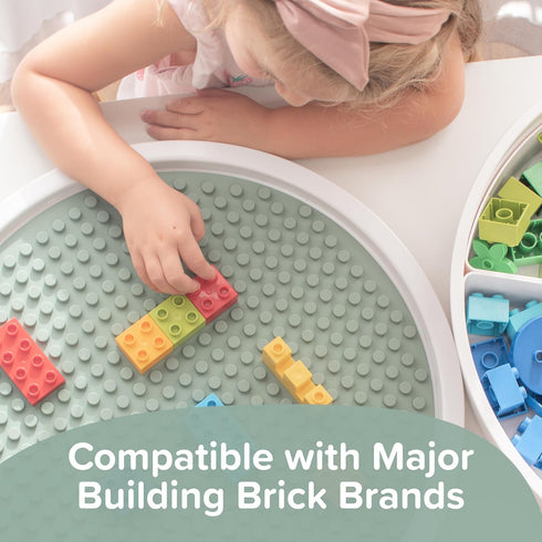 Inspire My Play - Silicone Building Blocks Baseplate - Compatible with All Major Building Block Brands - Double Sided