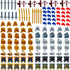 Medieval Knight Weapons Pack Accessories Set, Building Block Toy Armor Helmet Shield Bow Arrow for Mini Figures Gift