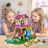 HOGOKIDS Tree House Building Set with LED Light, 622pcs Treehouse Building Blocks Toys, Forest Up House Kit with Slide