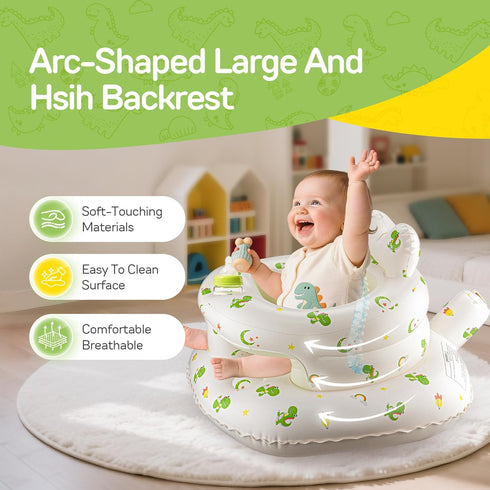 SSyang 336 Inflatable Seat for Babies Months, Sit Me Up Floor Chair with Built-in Air Pump, Supportive Baby Chair