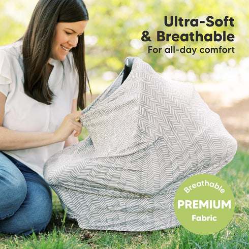 KeaBabies Portable Diaper Changing Pad and Baby Car Seat Cover - Waterproof Foldable Baby Changing Mat - Car Seat